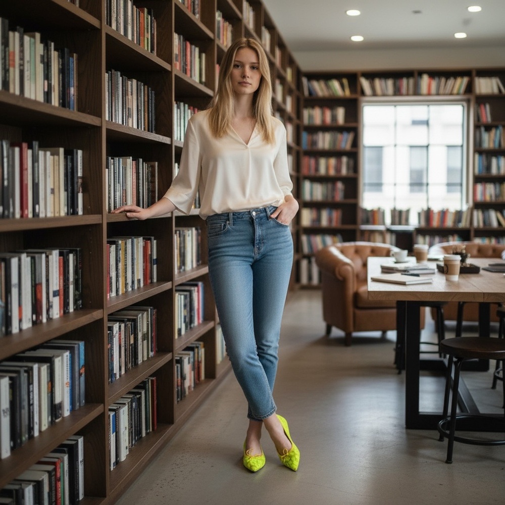 Pretty Ballerinas Neon Yellow Flats - Picture 2 of 8